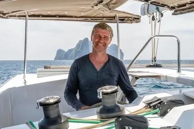 Skipper training aboard a sailing yacht
